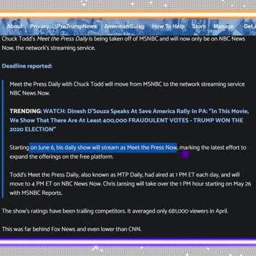 Chuck Todd Demoted To NBC Streaming