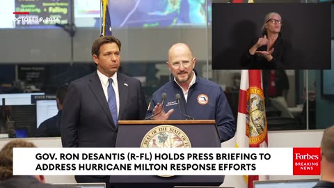 BREAKING NEWS- DeSantis Holds Press Briefing, Details Response Plan As Hurricane Milton Hits Florida