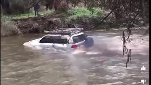 Car in flood