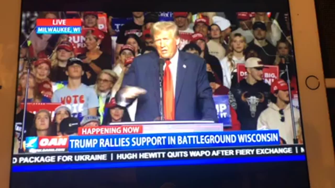 🦅 OAN Milwaukee Wisconsin rally & president Donald j trump Friday November 01 10:34 pm