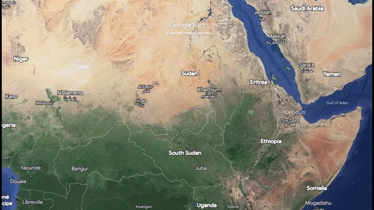 "A 2,505,810km Zoom into Sudan 🚀🏞️: Unveiling Africa's Largest Country! #SudanZoom"