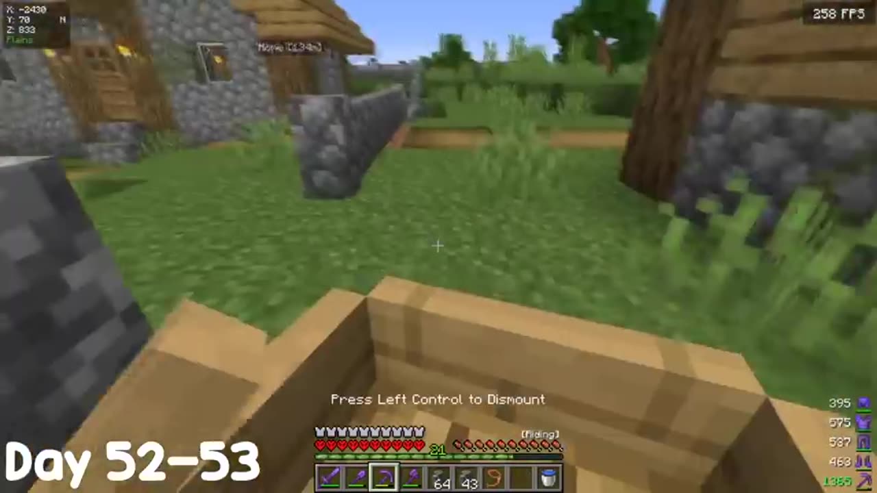 100 days in minecraft hardcore 1 life 1 chance