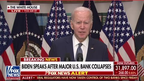 Biden blames Trump for SVB.