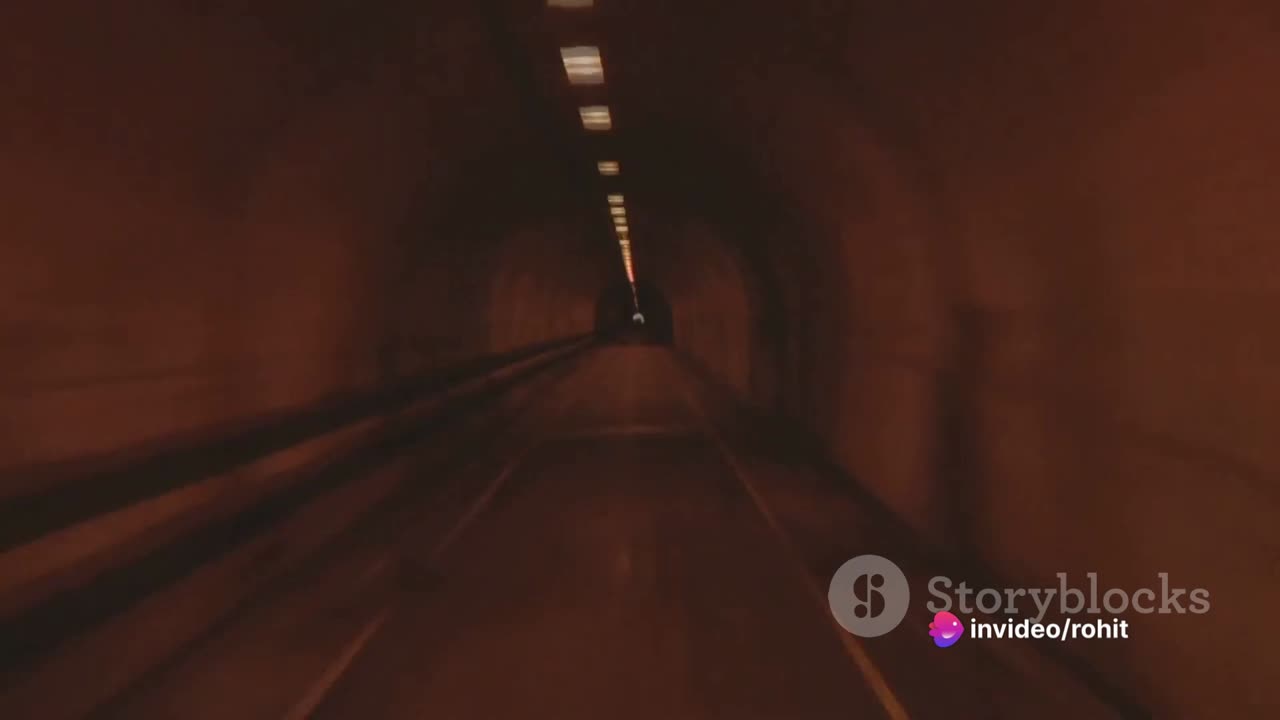 Cycling into the world longest tunnel