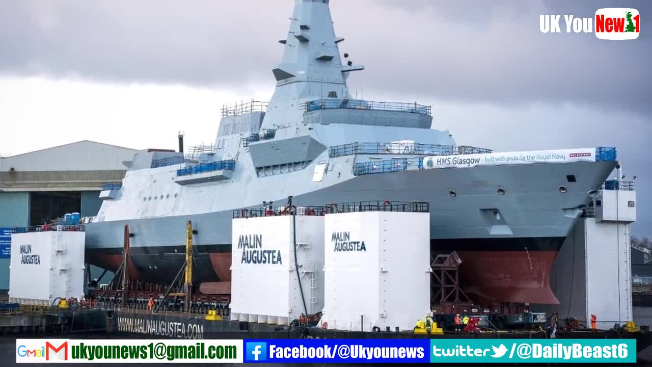 Royal Navy sends a message of sovereignty to Spain as first Type 26 Frigate launch in Gibraltar