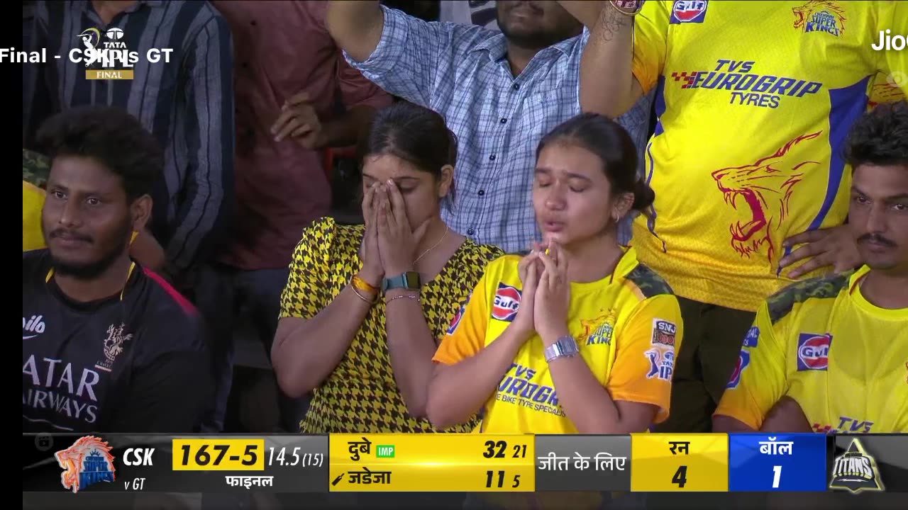 Last ball CSK WIN MATCH