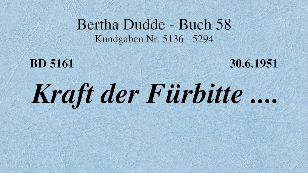 BD 5161 - KRAFT DER FÜRBITTE ....