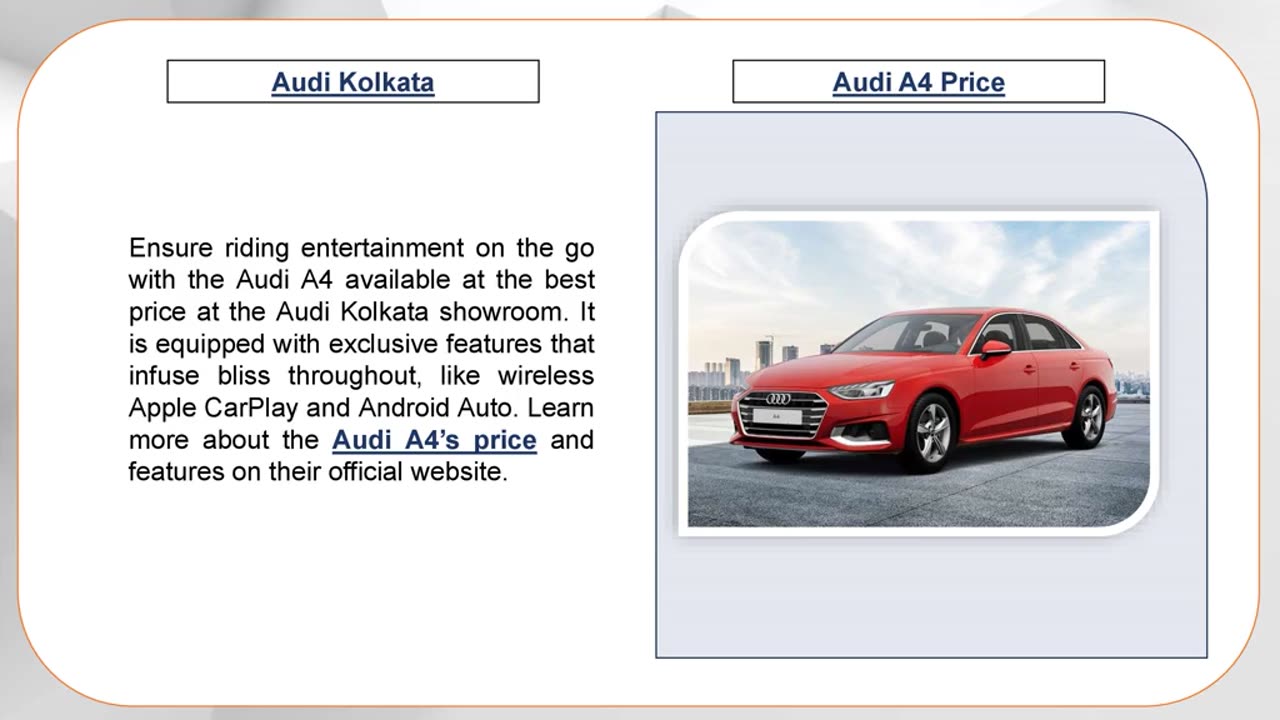 Audi A4 Price