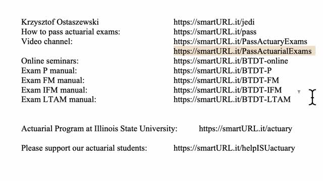 Exam LTAM exercise for July 18, 2021