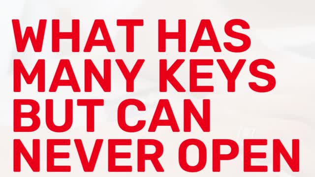 Riddle Shorts#1 || What has many keys but never opens a lock??