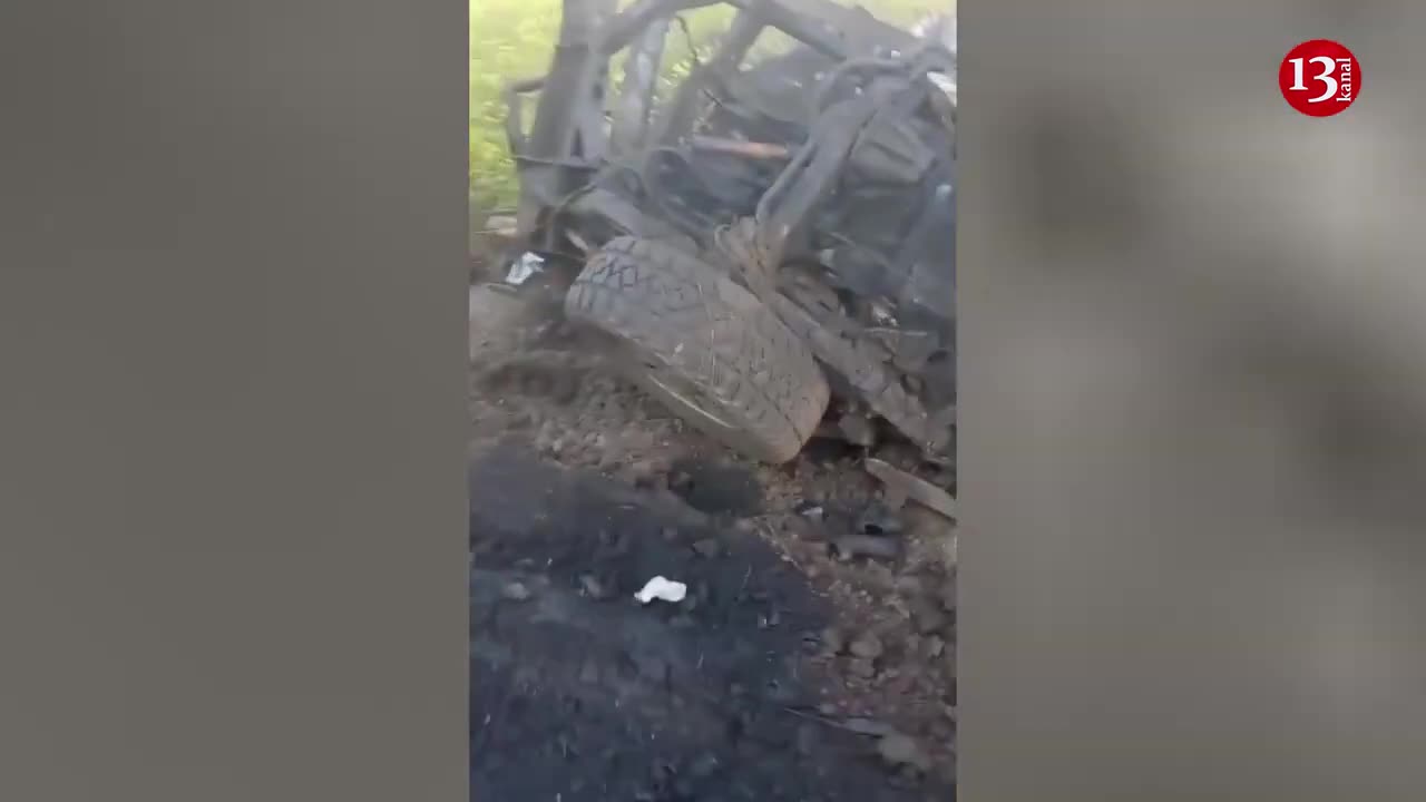 Minibus carrying Russian aerial scouts explodes on anti-tank mine in Donetsk