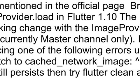 CachedNetworkImage throwing error after upgrading to latest Flutter Stable version