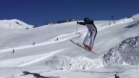 Skier Took A Terrible Slam, Skiing In A Penguin Costume