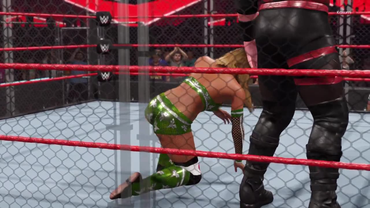 WWE 2k22 MODS_ Alicia Fox vs Kane Steel Cage 2 _intergender _wrestling