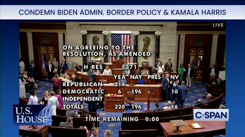 Vote Condemning The Border Czar & 1% Joe’s Border Policy | Now they have a month off