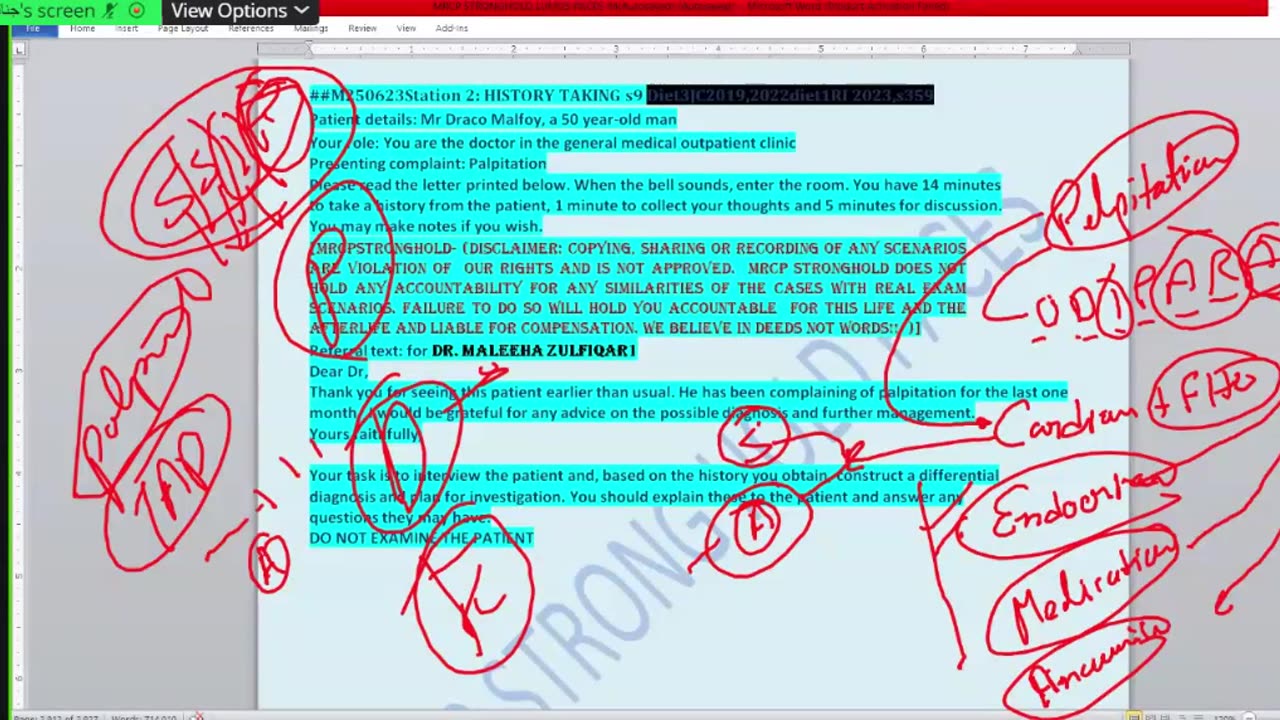 ST5.50 year old man with one month history of palpitation