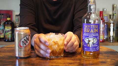 Skatter Brain Peanut Butter Chocolate Pretzel Whiskey & A&W Cream Soda