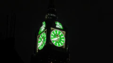 electricity fall on clock tower mecca