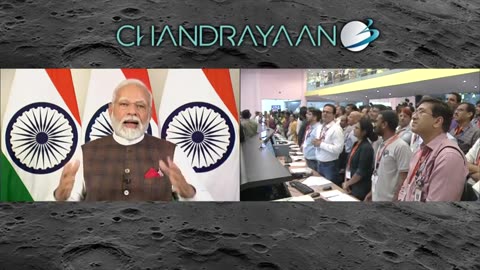 Prime Minister Modi joins the ISRO team via VC to witness landing of Chandrayaan 3