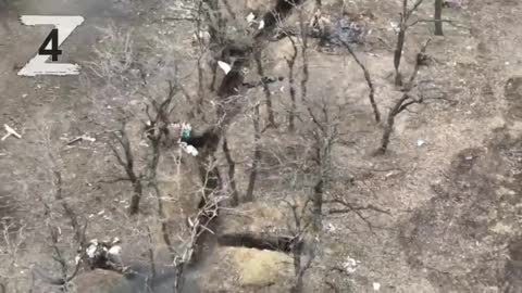 Archival footage of Russian LPR assault on Ukrainian trenches