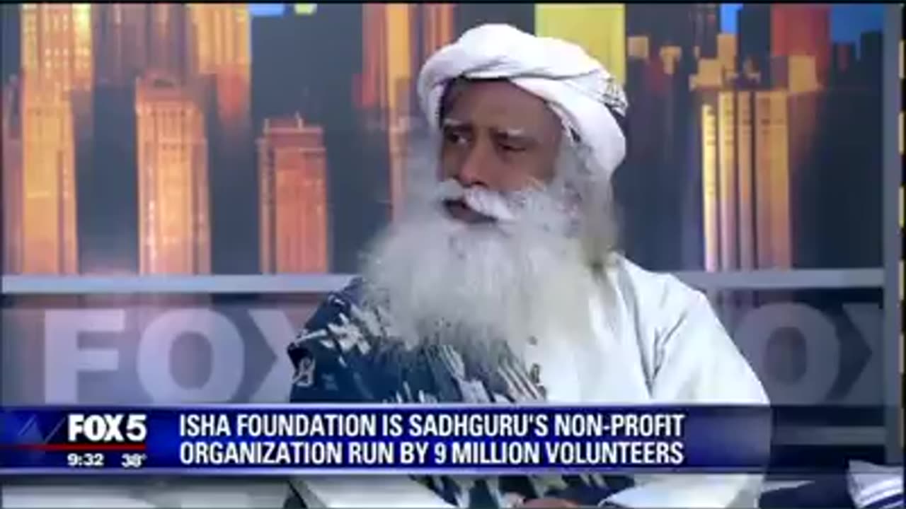 Sadhguru impress USA news channel with his answer