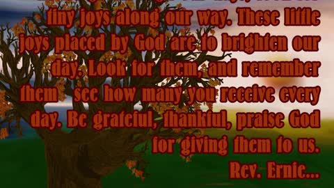 Daily Message from Rev. Ernie, November 23 2022