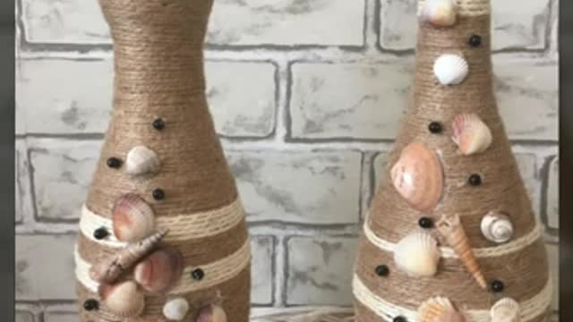 Bottle craft /old bottle reuse decoration/art and craft