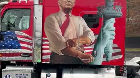 President Trump, "Wow, What a truck! What an artist! Thank You! MAGA"