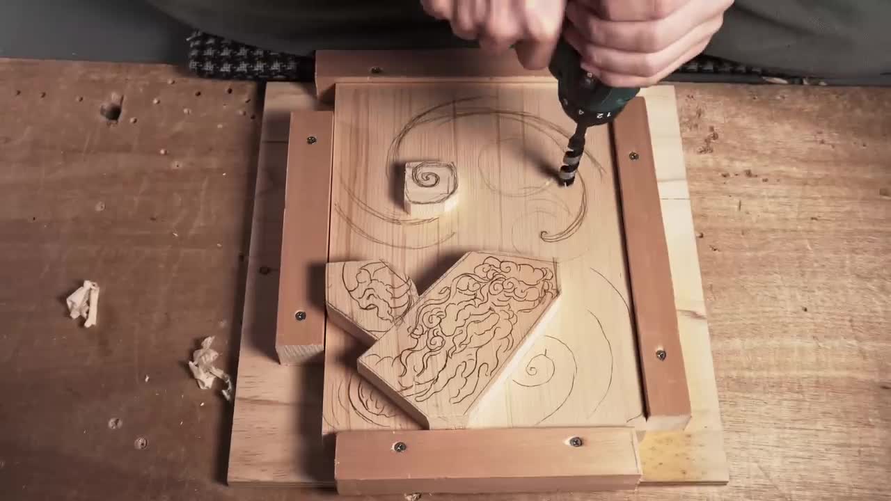 Wood Carving Dragon| To use technic of Japanese traditional wood carving| Woodworking-11