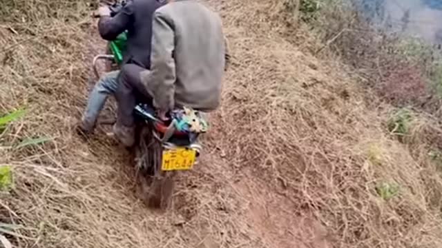 Motorcycle rider helps man go home