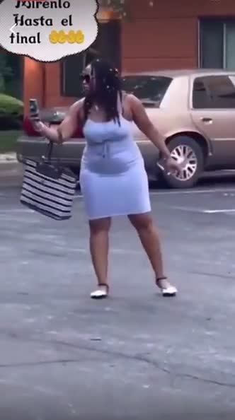 Black lady bullies Hispanic guy