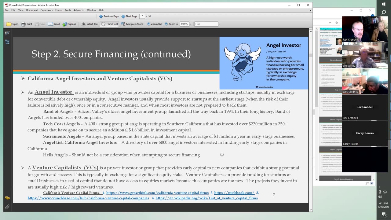 Learn the steps for starting a business in California by estate planning attorney Rex Crandell