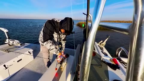 North wind good water clarity Nice speckled Trout