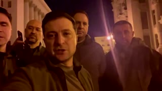 'We are here' -defiant Zelenskiy on the streets of Kyiv