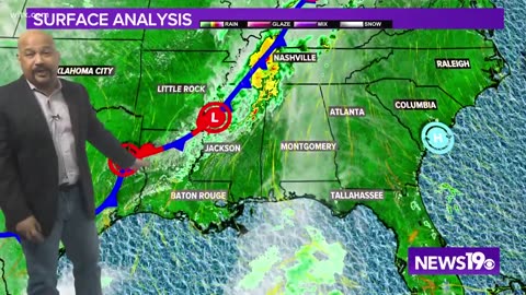 Saturday showers and thunderstorms are possible throughout The Midlands.