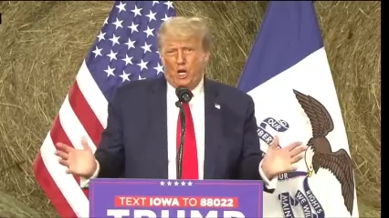 President Trump made campaign stops in Adel and Clive, Iowa, as well as Palm Beach, Florida