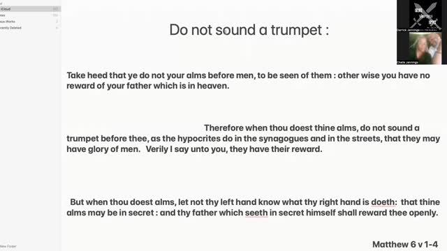 Iron sharpens iron study : don’t sound the trumpet. Part 1