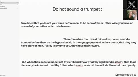 Iron sharpens iron study : don’t sound the trumpet. Part 1