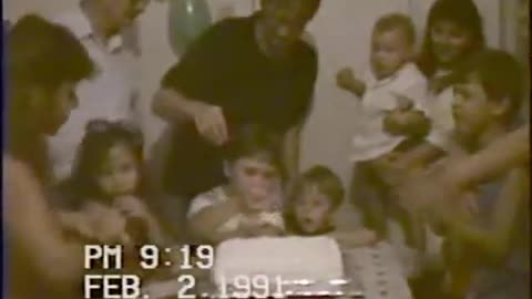 Aniversário de 9 anos do meu irmão Henrique em fevereiro de 1991