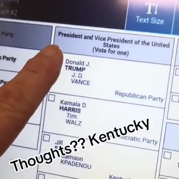 Kentucky voting voting Machine Recorded not Allowing the Selection of Donald Trump