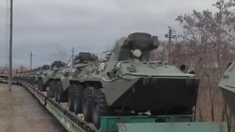 An APC-82A train from Russia to the Republic of Belarus.