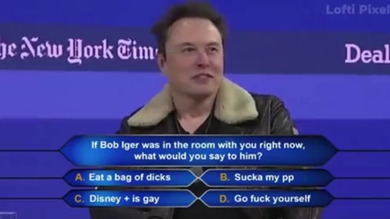 Elon Musk on Who wants to be a Millionaire. No idea who made this, but it's gold 😂