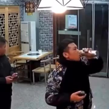 Getting by a bull inside a restaurant?