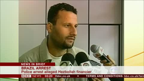 Hezbollah financier arrested (Brazil) - BBC News - 22nd September 2018