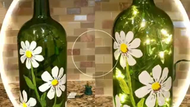 Beautiful old bottle decoration/artistic fancy bottle dcoor ideas