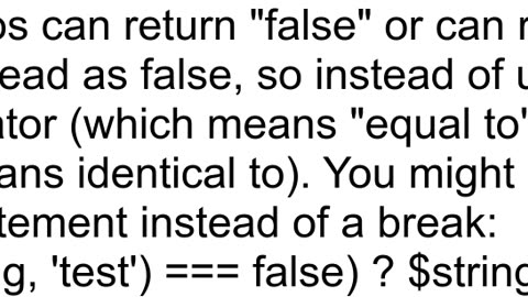 strpos false fails to acknowledge match at start of the string