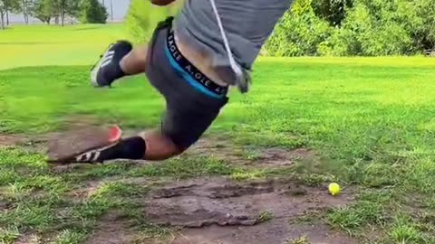 Dad was okay! 😂 (via @SmokeyB777) #dad #swing #son #golfing #miss