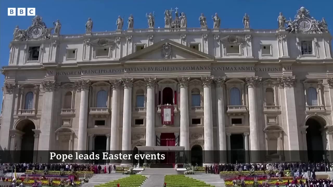 Pope Francis returns to public view to mark Easter Sunday - BBC News