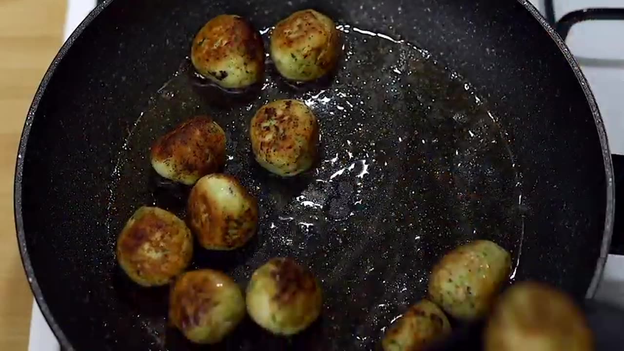 A simple recipe for juicy chicken meatballs with zucchini. Delicious dinner.