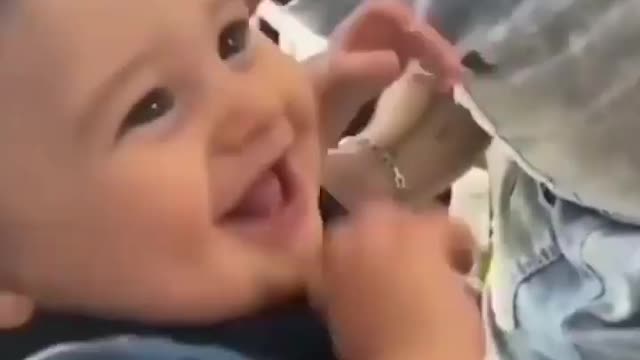 Baby hair cutting funny video